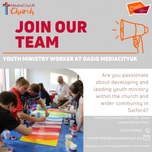 Youth Ministry worker job advert